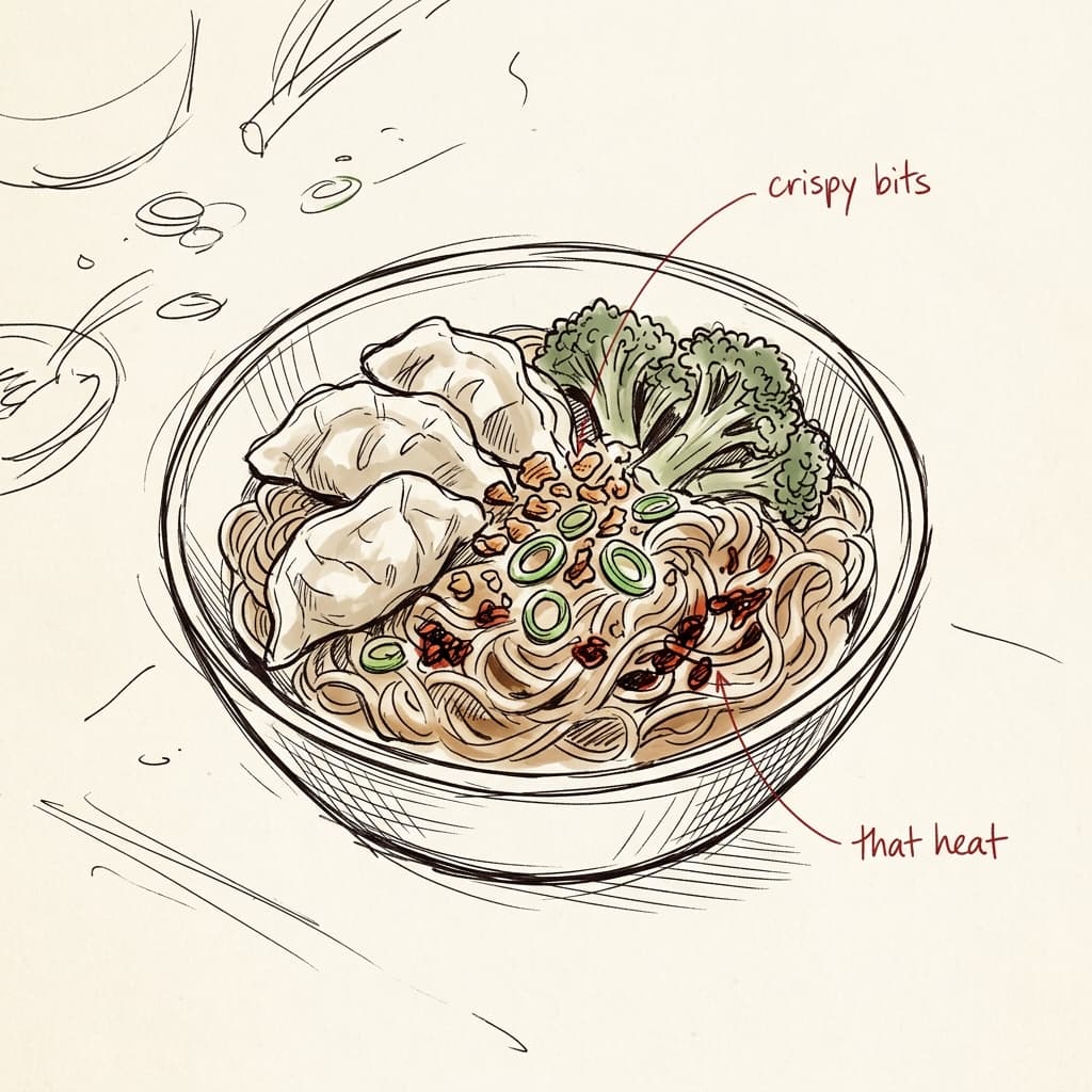 Creamy Spicy Peanut Noodle Bowl